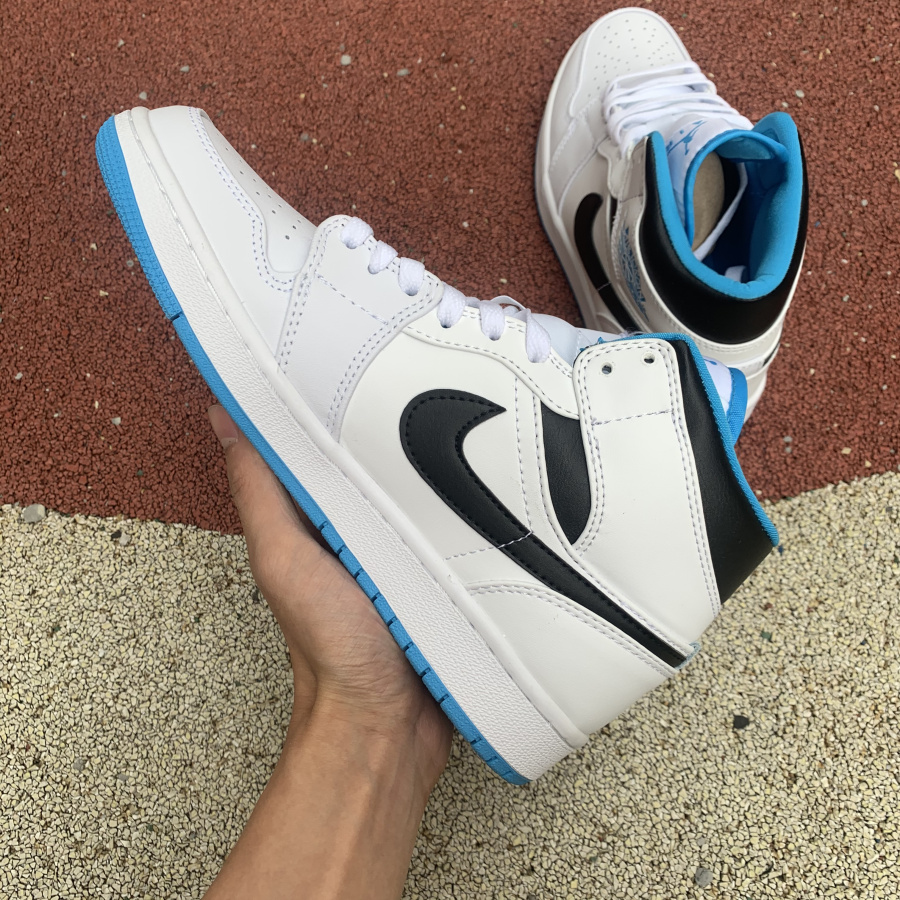 Air Jordan 1 Mid Laser Blue 554724 141 14 - www.kickbulk.co